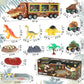 Kids Dinosaur Toy Truck Set with Music and Track Launcher（14-piece set）
