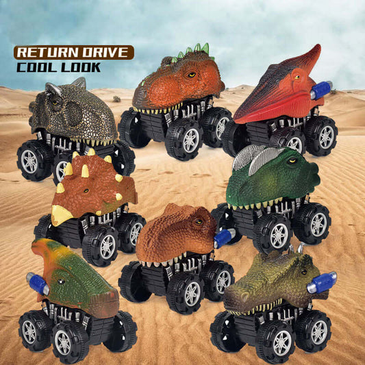 Dinosaur Pull Back Car 8 Sets Children's Toys