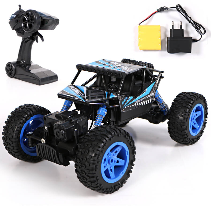 Toy grade 1:18 scale rc car, high speed 20km/h all terrain electric toy off road rc car